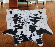 Genuine Cowhide Rug Black