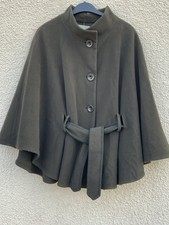 JIMMY HOURIHAN OLIVE GREEN CASHMERE WOOL CAPE COAT JACKET M HERITAGE DESIGNER 