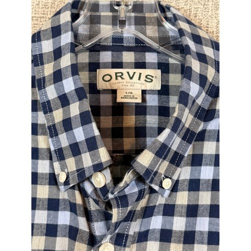 Orvis mens blue grey gingham - orvis,
