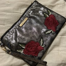 Dune Clutch Wristlet Bag Floral Rose Rock