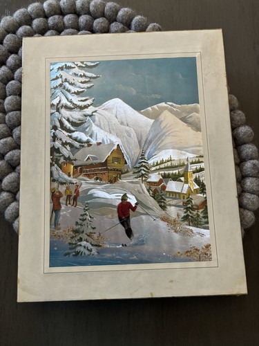 Lithograph prints vintage ski - lithograph,