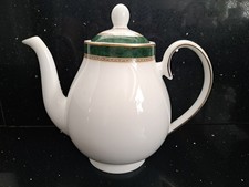 MODERN ROYAL DOULTON GREEN MARBLE BONE CHINA TEAPOT TEA POT 21cm TALL