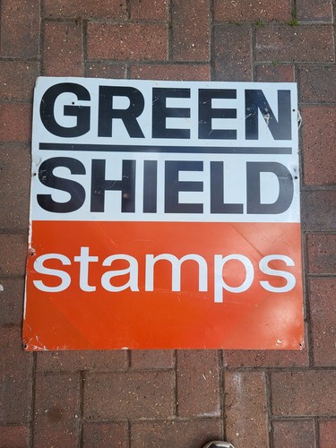 Vintage aluminium green shield - vintage,