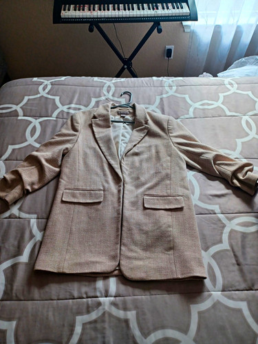 Women beige short blazer - h&m,