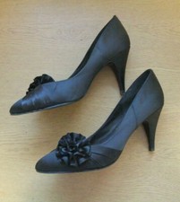 Womens black fabric court - fabric,