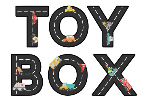 Toy box sticker label vinyl - toy,