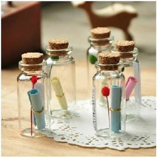 50x mini empty glass bottles - 50x,