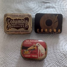 3 x Vintage gramophone needle
