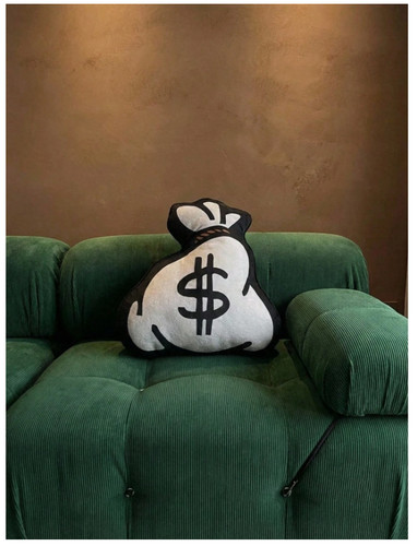 Big money bag plush pillow - money,