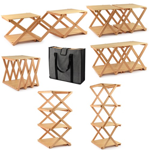 Camping shelf foldable - , beech