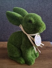 TJM 'Spring Time' Large Flocked Green Bunny Rabbit Decoration