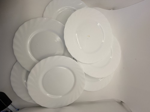 Arcopal white glass lunch - 7, x