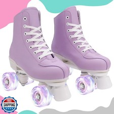 Tmore Roller Skates for Girls and Women, Flash Wheels, Breathable Comfort Des