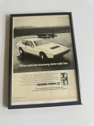 Framed original 1974 lotus - framed,