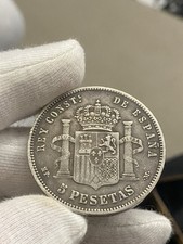 1888 Spain Silver 5 Pesetas