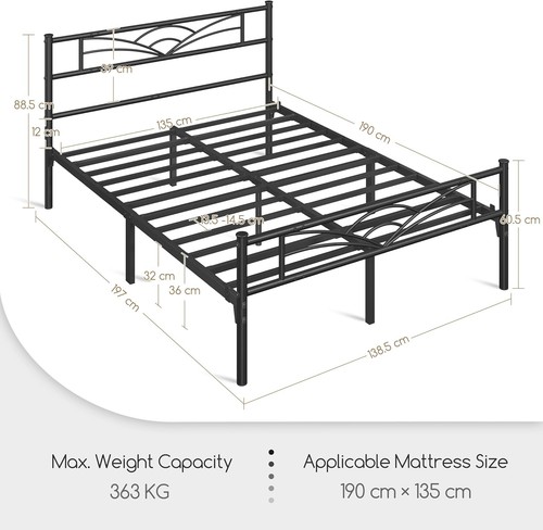 Yaheetech 4ft6 double bed - yaheetech,