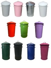 large kitchen waste bin metal 45 ltr home vintage colour recycle rubbish dustbin