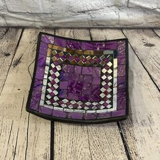 20cm Purple Square Mosaic
