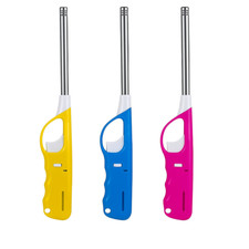 3-Pack BBQ Lighter 14 cm | Adjustable Flame, Long‑Lasting Gas Torch