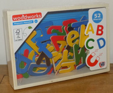 Woodworks Magnetic Alphabet 52 Pieces - Early Years Learning Resource BRAND NEW
