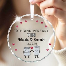 Personalised 10th Tin Wedding