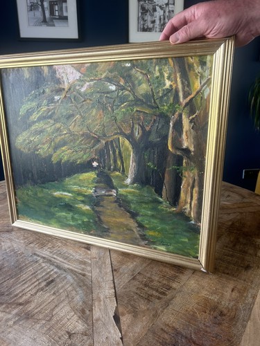 Vintage framed oil - oil, on