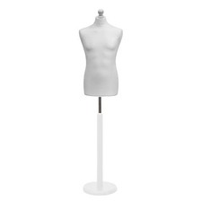 Tailors Dummy Bust Male White Torso Retail Display Dressmakers Photo Model⭐