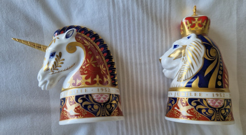 Royal worcester lion unicorn - lion, &