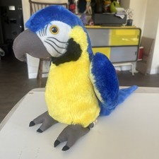Blue & Gold Macaw Parrot Plush Soft Toy 30 cm Large Ravensden Longleat