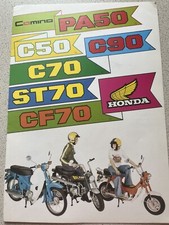 Honda PA50 Camino C50 C90 C70 ST70 CF70 Dealership Sales Brochure