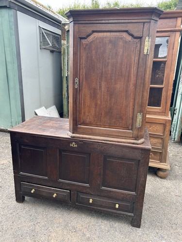Antique dark oak mule - antique,