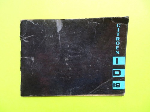 Citroen id19 owners manual - id19,