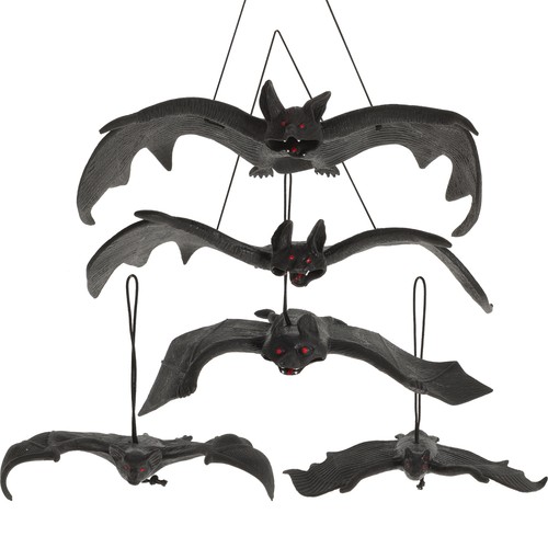 5pcs halloween bat rubber - halloween,