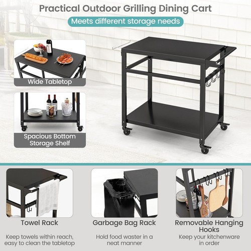 Mobile dining cart bbq - mobile, trolley