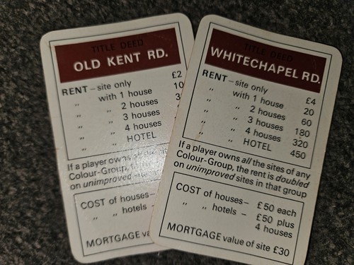 Monopoly 1940s mortgaged - 1940s,