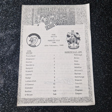 RARE - Hyde United vs Huddersfield Town - Friendly 20th February 1988