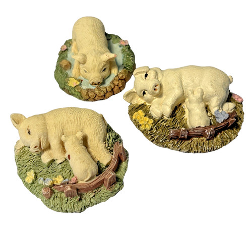 Pig ornaments small pigs lying - pig,