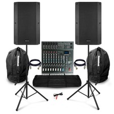 Vonyx VSA150S PA Setup For Live Band - 15" Speaker & Mixer Package