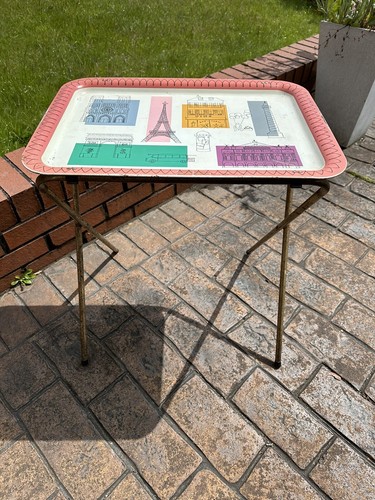 Vintage retro tea tray metal - retro,