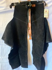 Regent black suede full chaps