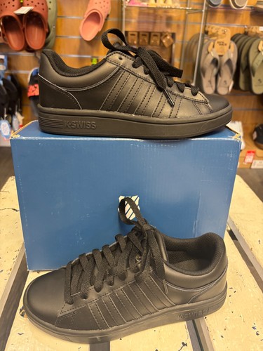 Swiss black lace trainers - up,
