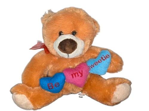 Orange plush teddy bear my - "be,