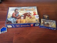 El Grande German + English Cards/Rules König & Intrigant + Expansion Grandissimo
