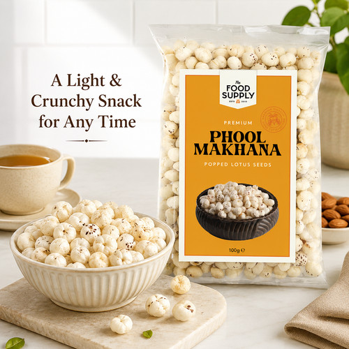 Phool makhana 100g premium - makhana, 100g,