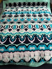 Handmade IslaPatchwork Quilt, 79 x 66 inches