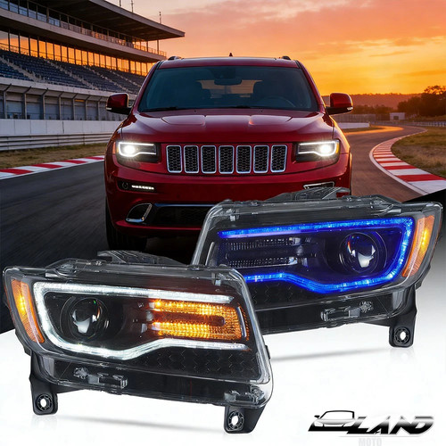 Led headlights black - led, housing