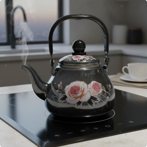 Enamel tea kettle induction - enamel,