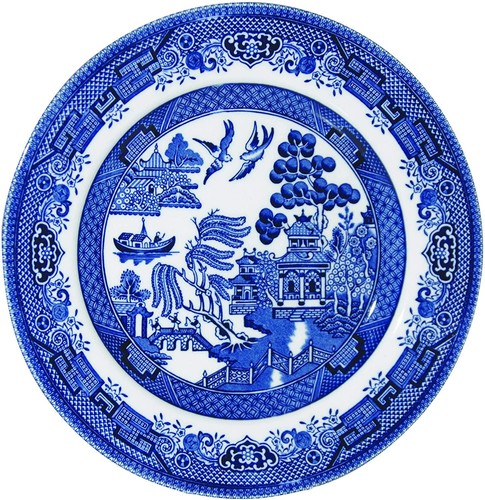 China blue willow mint - blue, plate
