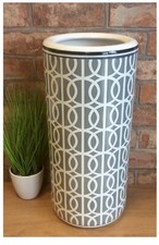 Grey and White Circles Ceramic