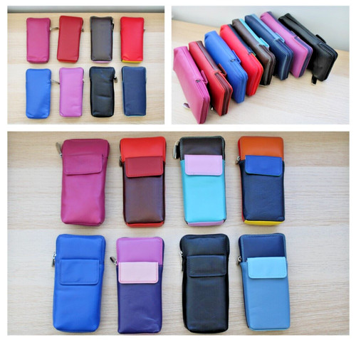 Leather glasses case - glasses, pouch